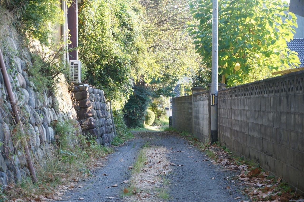 茨城・大子町、カフェ＆ゲストハウス、咲くカフェの周辺。田舎道。田舎暮らし。地方移住。
