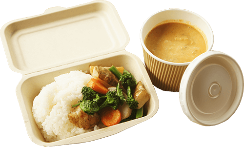 大子・咲くカフェのテイクアウトメニュー。レッドカレー。